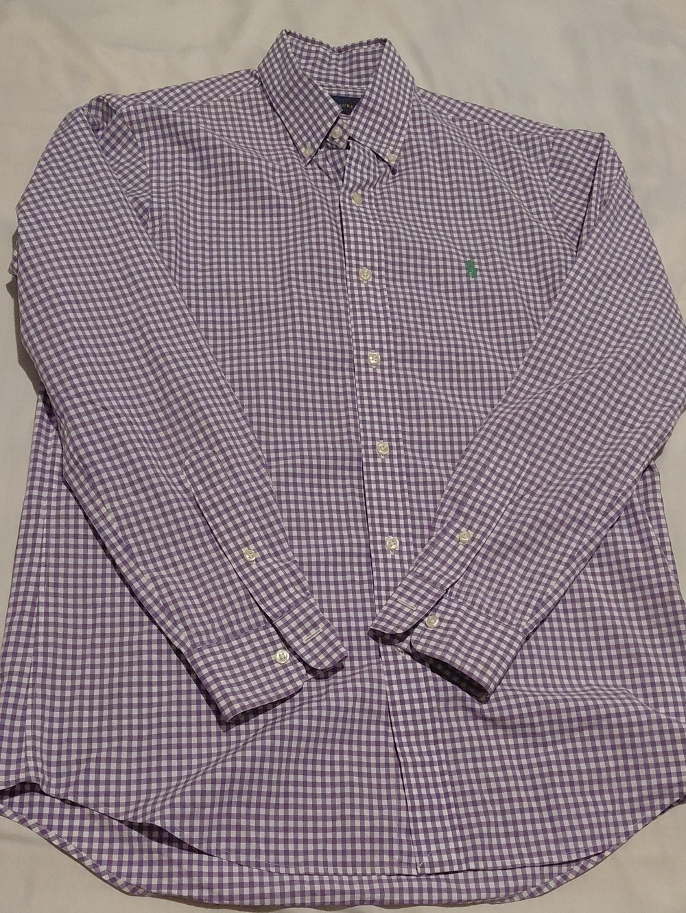 Ralph Lauren Purple Gingham Button-Down Shirt